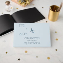 Het is een jongen! Minimalisme Pastelblauwe Baby S