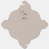 Het is een jongen! Modern Minimal Calligraphy Baby Bedankdoosjes (Ongevouwen)