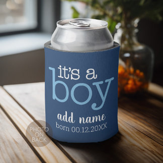 Het is een jongen - Modern, Whimsical Baby Name an Blikjeskoeler