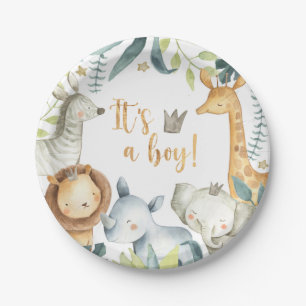 Het is een jongen! Oerwoud Baby shower Bord