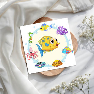 Het is een Jongen Onder de Zee Baby Shower Servet