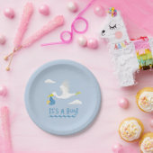 Het is een jongen! papieren bordje (Feest)