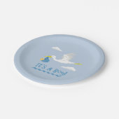 Het is een jongen! papieren bordje (Gekanteld)