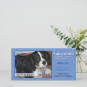 Het is een jongen - Pet-fotokaart Aankondiging (Staand voorkant)