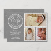 Het is een jongen! postzegels aankondiging (Voorkant / Achterkant)