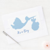 Het is een jongen rechthoekige sticker (Envelop)