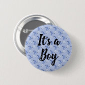 Het is een jongen ronde button 5,7 cm (Voorkant /achterkant)