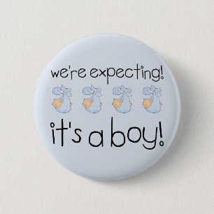 Het is een jongen ronde button 5,7 cm