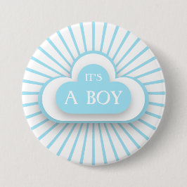 Het is een jongen ronde button 7,6 cm