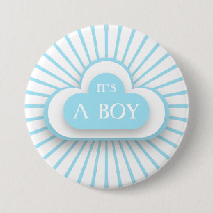 Het is een jongen ronde button 7,6 cm