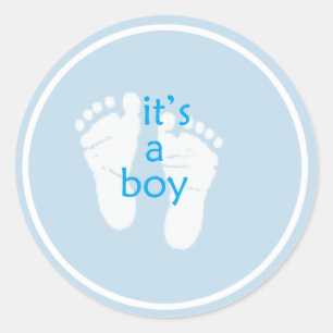 Het is een jongen ronde sticker