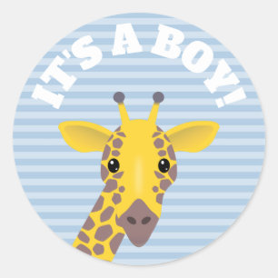 Het is een jongen ronde sticker