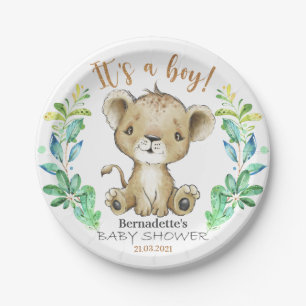 Het is een jongen! Safari Lion Baby shower Bord