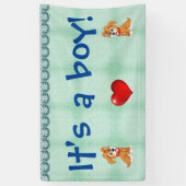 Het is een jongen! spandoek (Verticaal)