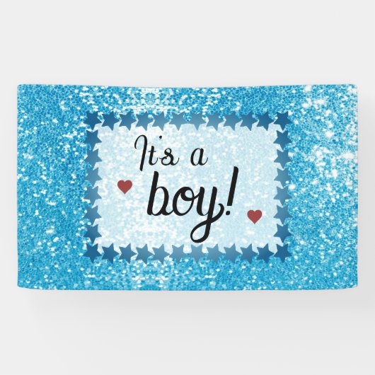 Het is een jongen! spandoek (Horizontaal)