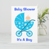 Het is een jongen: Sparen de Uitnodiging van het B (Staand voorkant)