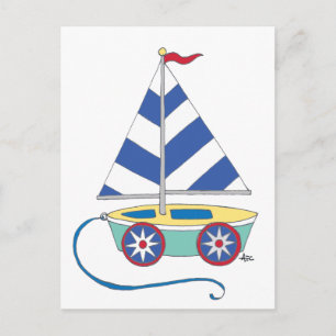 Het is een jongen! Speelgoed Sailboot Briefkaart