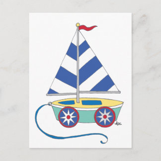 Het is een jongen! Speelgoed Sailboot Briefkaart