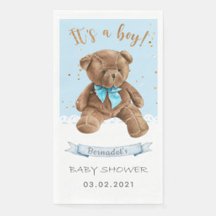Het is een jongen! Teddy Bear Baby shower Servet