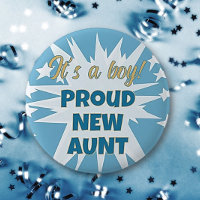 Het is een jongen! Trotse nieuwe tante Button