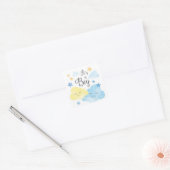 Het is een jongen vierkante sticker (Envelop)