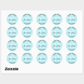 Het is een jongen voetafdrukken Baby shower Sticke Ronde Sticker (Vel)