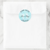 Het is een jongen voetafdrukken Baby shower Sticke Ronde Sticker (Tas)