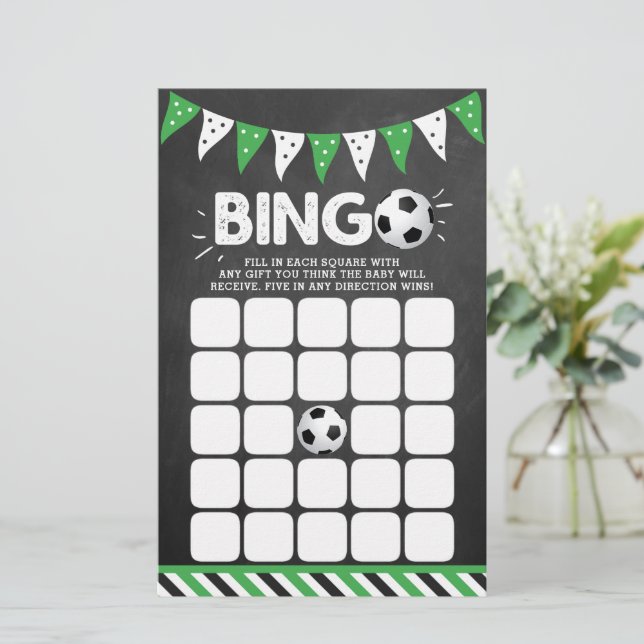 Het is een jongen! Voetbal Thema Co-ed Baby shower (Staand voorkant)