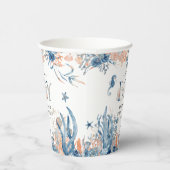 Het is een Jongen Waterverf onder het Zee Baby sho Papieren Bekers (Rechts)