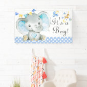 Het is een jongen! Waterverf van Baby shower met o Spandoek (Insitu)