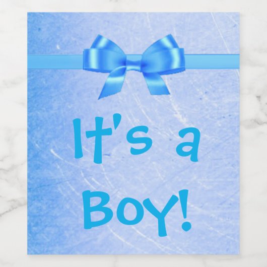 "Het is een jongen" Wijnflesetiket Wijn Etiket (Enkel label)