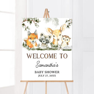 Het is een jongen Woodland dieren welkom Poster