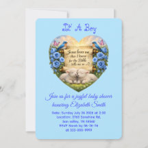 Het is een jongen Zachte Blauwe Baby Shower Uitnod