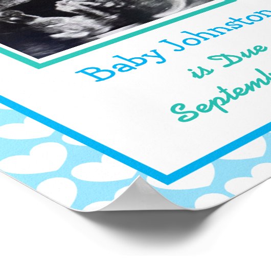 Het is een jongen, Zwangerschap Aankondiging Ultra Poster (Hoek)