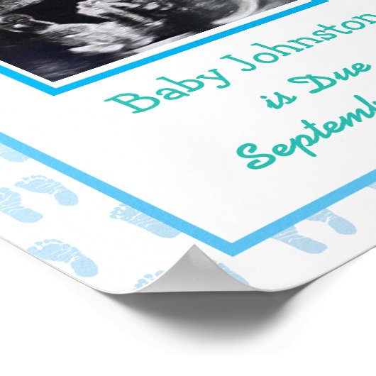 Het is een jongen, Zwangerschap Aankondiging Ultra Poster (Hoek)