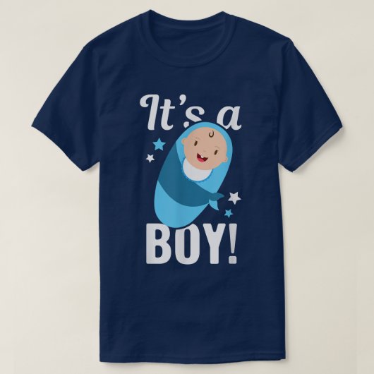 Het is een Jongen Zwangerschap en genderbewuste aa T-shirt (Design voorkant)