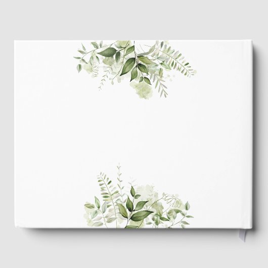 Het is een jongens baby shower met stoffig blauwe gastenboek (Achterkant)