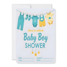 Het is een jongens babyshower uitnodiging