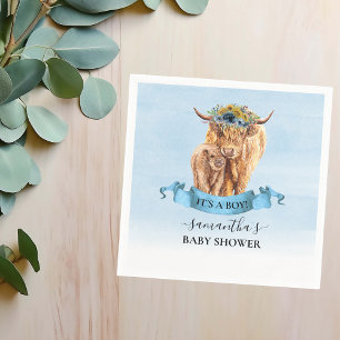  Het is een jongens Highland-kalf baby shower  Servet