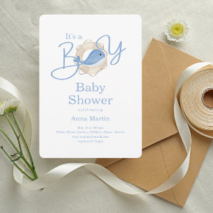 Het is een Jongens Nautische Baby Shower Kaart