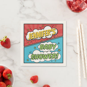 Het Is Een Jongens Stripboek Superhelden Baby Borr Servet