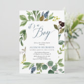 Het is een jongensgroen bladeren gebladerte rustie kaart (Staand voorkant)