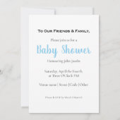 Het is een jongetje, fotogeheugen, baby shower kaa kaart (Achterkant)