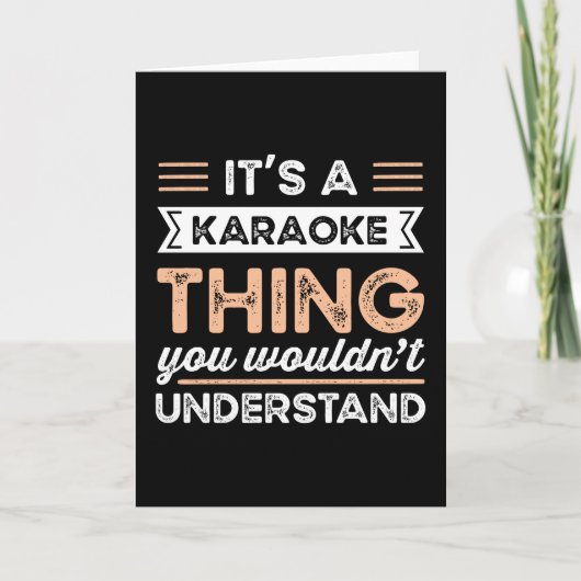 Het is een karaoke-ding Fun gezang Geschenk Kaart (Voorkant)
