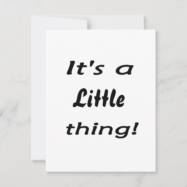 Het is een klein ding. (Voorkant)