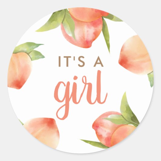 Het is een kleine kleine meid Baby shower verkleur Ronde Sticker (Voorkant)