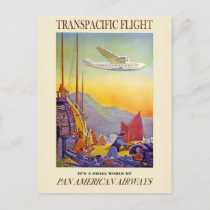 Het is een kleine wereld van Pan American Airways Briefkaart