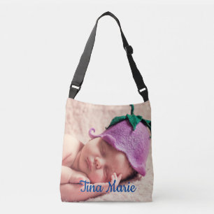 Het is een kleurrijk Baby shower Dark Personalized Crossbody Tas
