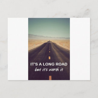 Het is een lange weg, maar het is de moeite waard briefkaart