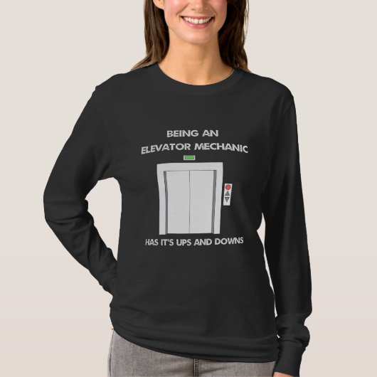 Het is een levatormechanisme met zijn UPS en Downs T-shirt (Voorkant)